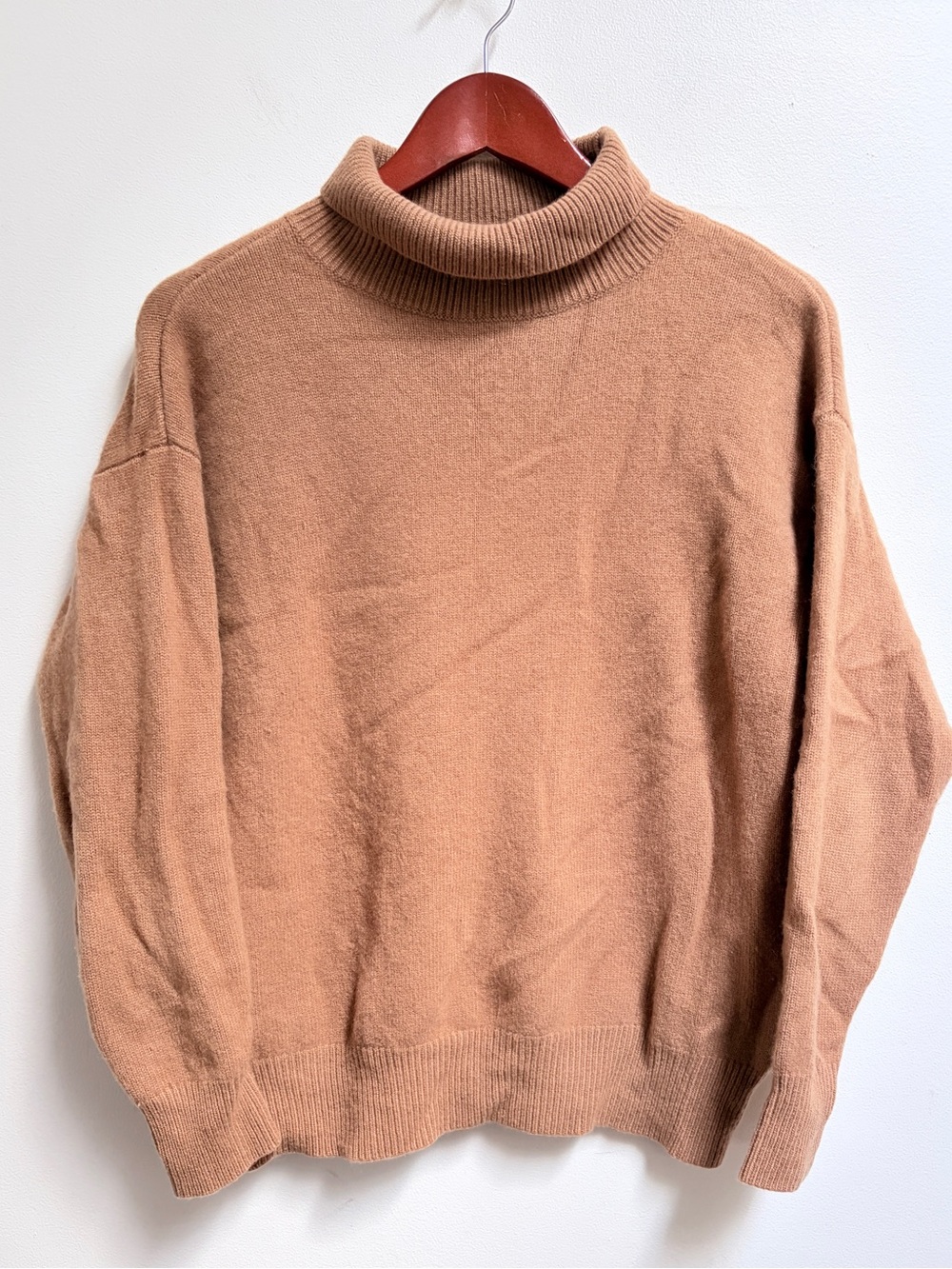 The Group Babaton Aritzia Woman Stargaze Turtleneck Sweater Camel Brown Sz 1